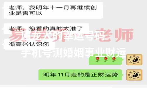 属龙人的幸运号码  手机号测婚姻事业财运