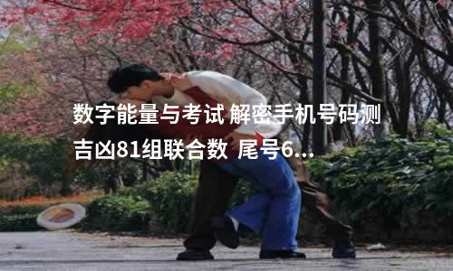 数字能量与考试 解密手机号码测吉凶81组联合数  尾号690数字能量 做男人事业为重但你手机号